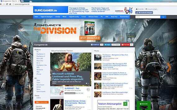 Discovery Ad für "The Division"