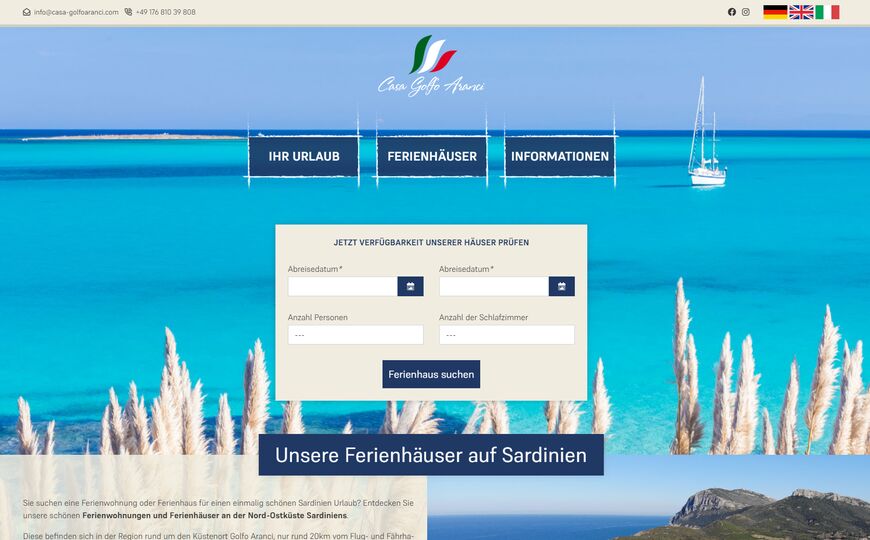 Website Casa Golfo Aranci