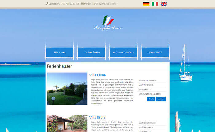 Website Casa Golfo Aranci